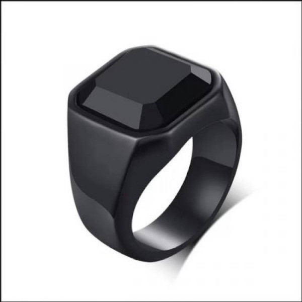 Italian Hematite Magnetic Ring For Men And Women Black 001
